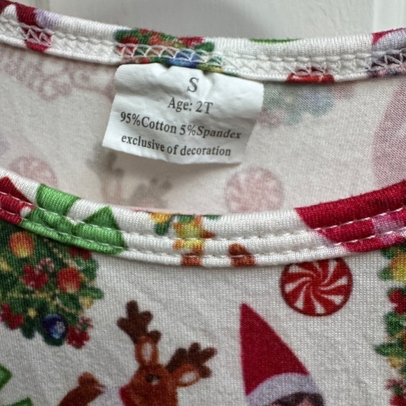Boutique Custom 2T Girls Elf on the Shelf Christmas Holiday Short Sleeve Dress - Picture 6 of 6